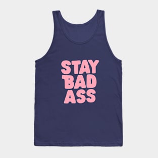 Stay Bad Ass in Green and Pink Tank Top